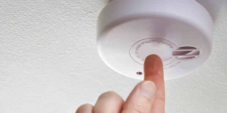 Smoke detector tested for RPP Section 4 life safety compliance